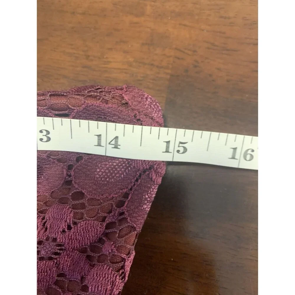 No Boundaries M (7-9)‎ Girls Burgundy Lace Babydoll Top Cottagecore Y2K
